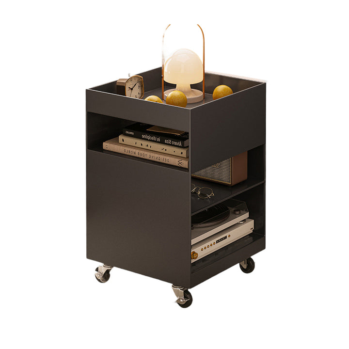 Moderner minimalistischer quadratischer Eisen-Mobiltisch mit 4 Ebenen für das Wohnzimmer 