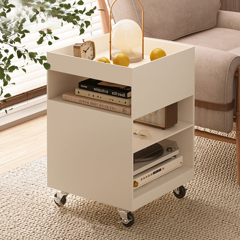 Moderner minimalistischer quadratischer Eisen-Mobiltisch mit 4 Ebenen für das Wohnzimmer 