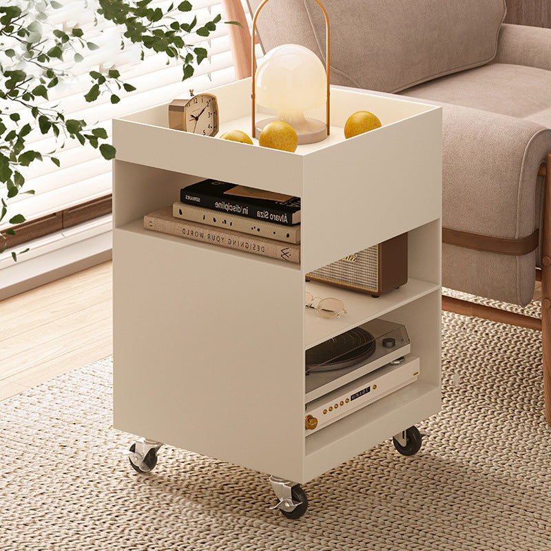 Moderner minimalistischer quadratischer Eisen-Mobiltisch mit 4 Ebenen für das Wohnzimmer 