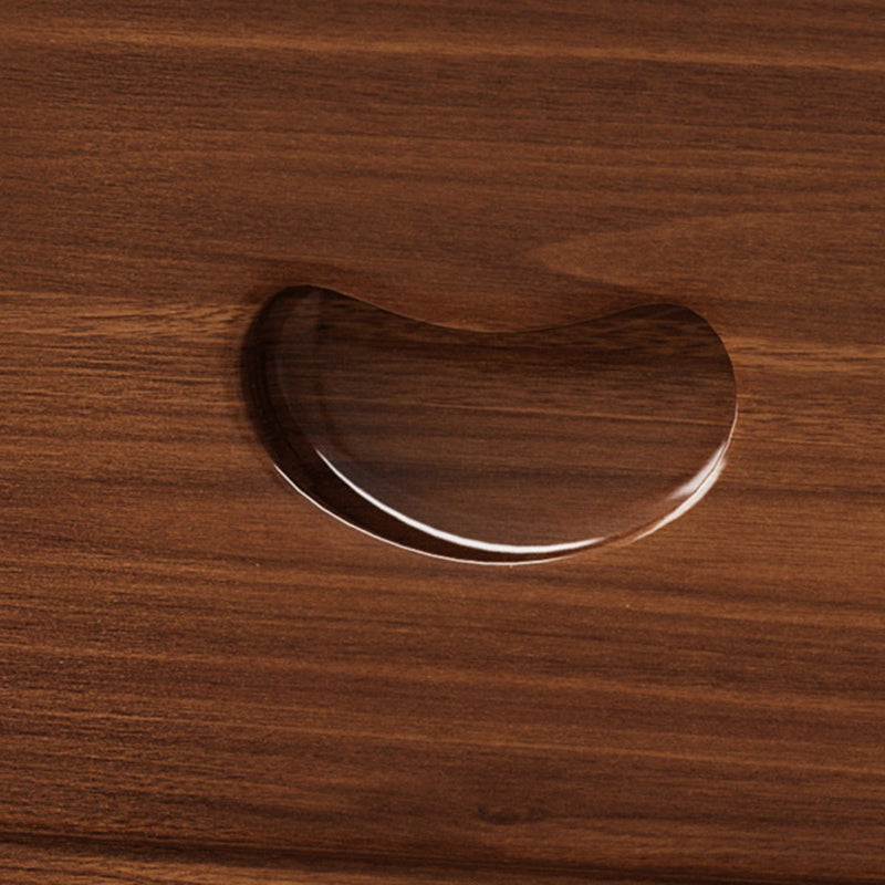 Mesa de noche cuadrada de madera maciza china tradicional con 3 cajones para dormitorio 