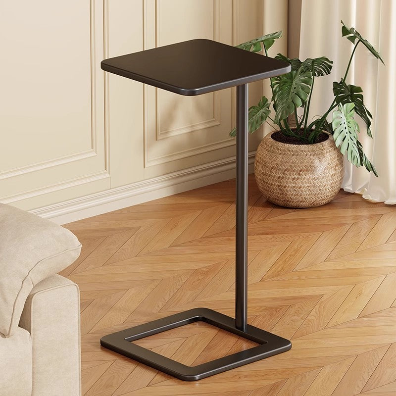 Moderner minimalistischer Eisen-Beistelltisch mit abgerundeten Ecken, 1-stufig, für das Wohnzimmer 