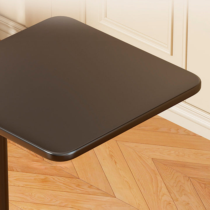 Moderner minimalistischer Eisen-Beistelltisch mit abgerundeten Ecken, 1-stufig, für das Wohnzimmer 
