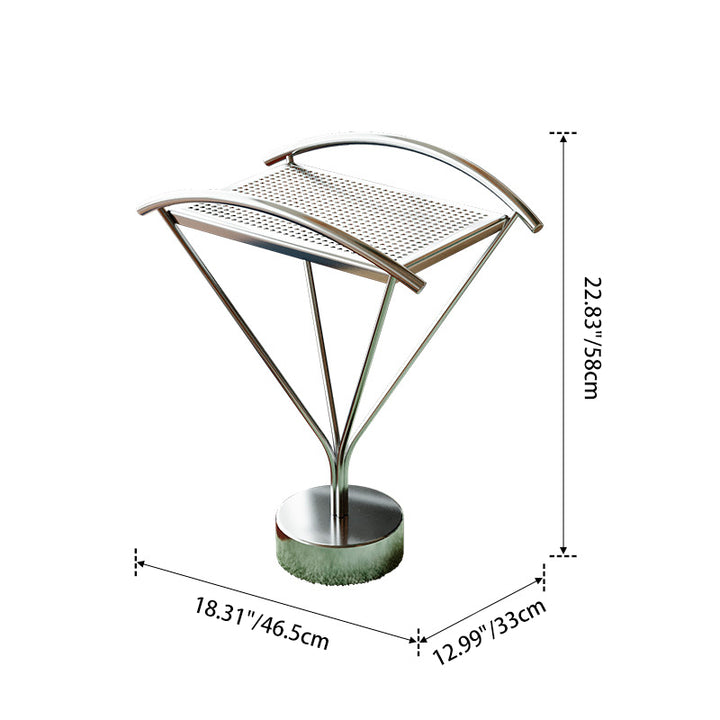 Zeitgenössischer kreativer Endtisch aus Edelstahl mit gebogener hohler quadratischer Form, 1-stufig, für das Wohnzimmer 