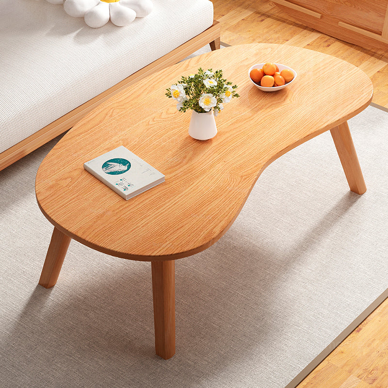 Traditional Japanese Engineered Wood Metal Curved Cashew-Shaped