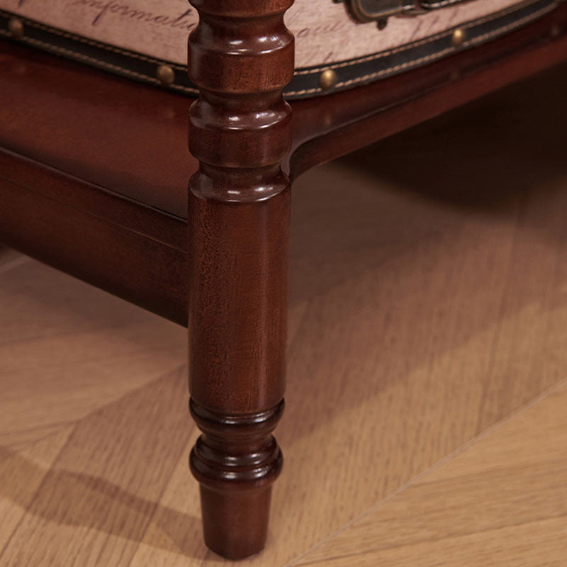 Traditioneller französischer Nachttisch aus massivem Holz und Metall mit römischer Säule und 1 Schublade für das Schlafzimmer 