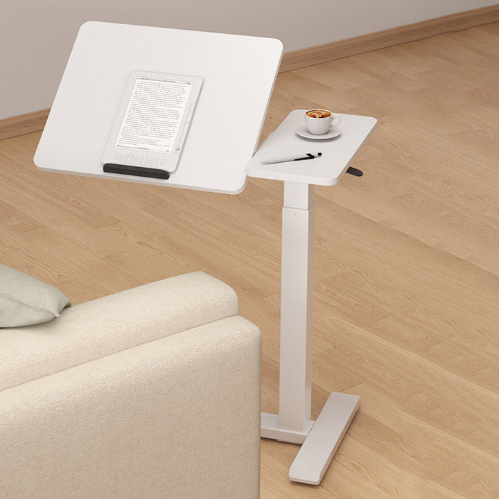 Modern Minimalist Engineered Wood Carbon Steel I-Shaped Rectangular Side Table 1 Tier For Living Room