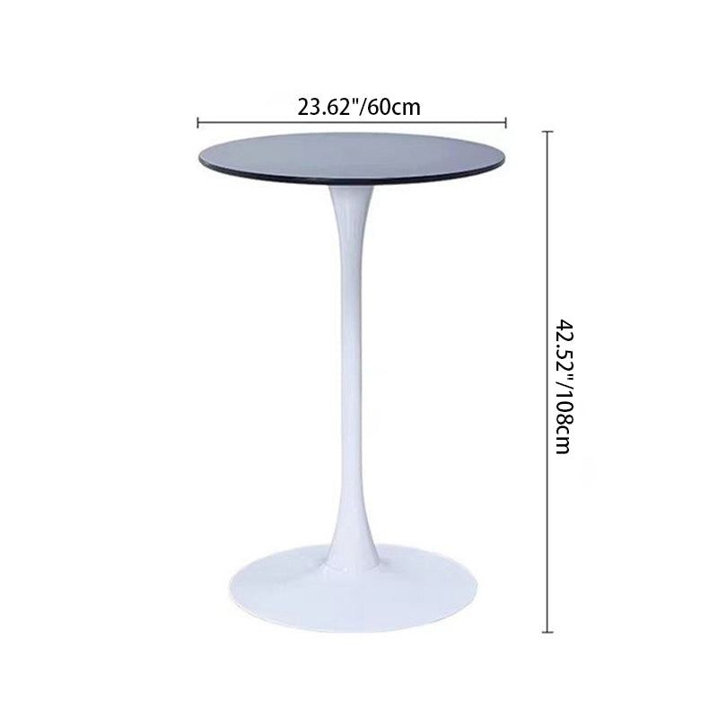 Moderner minimalistischer Couchtisch aus Holz und Metall mit runder zylindrischer Form, 1-stufig, für das Wohnzimmer 