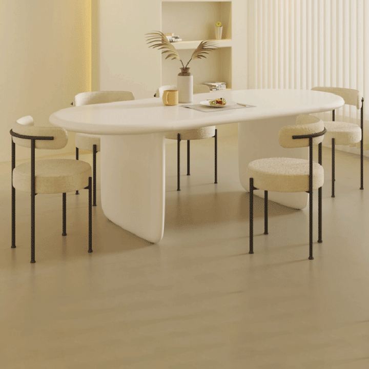Table basse ovale traditionnelle en pin français à 1 niveau pour salon 