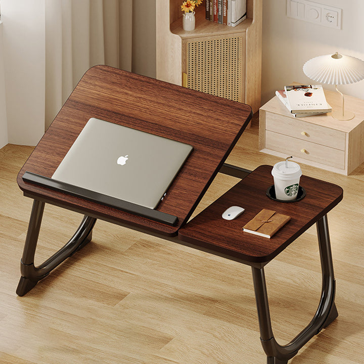 Moderner Art Deco MDF Kohlenstoffstahl Abgerundeter Rechteckiger Klappbarer Nachttisch 1-stufig für das Schlafzimmer 