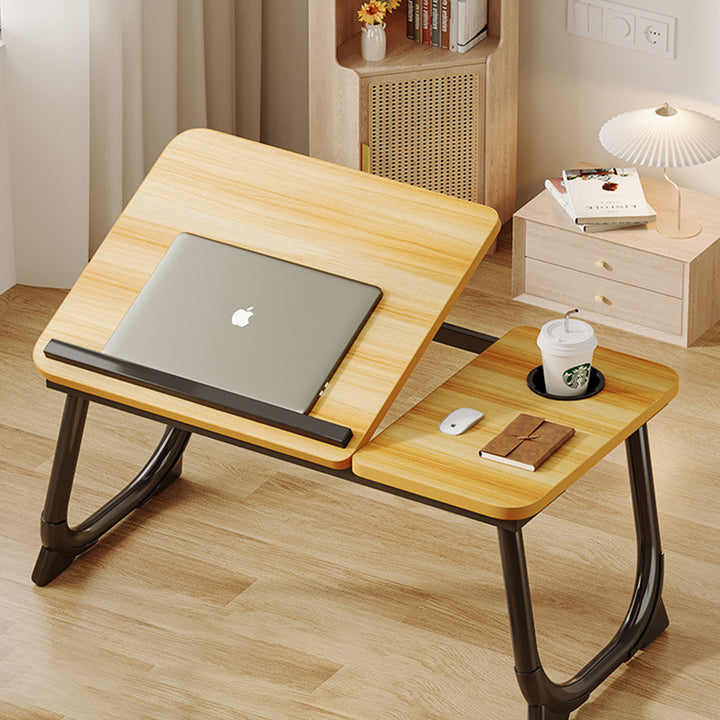 Moderner Art Deco MDF Kohlenstoffstahl Abgerundeter Rechteckiger Klappbarer Nachttisch 1-stufig für das Schlafzimmer 