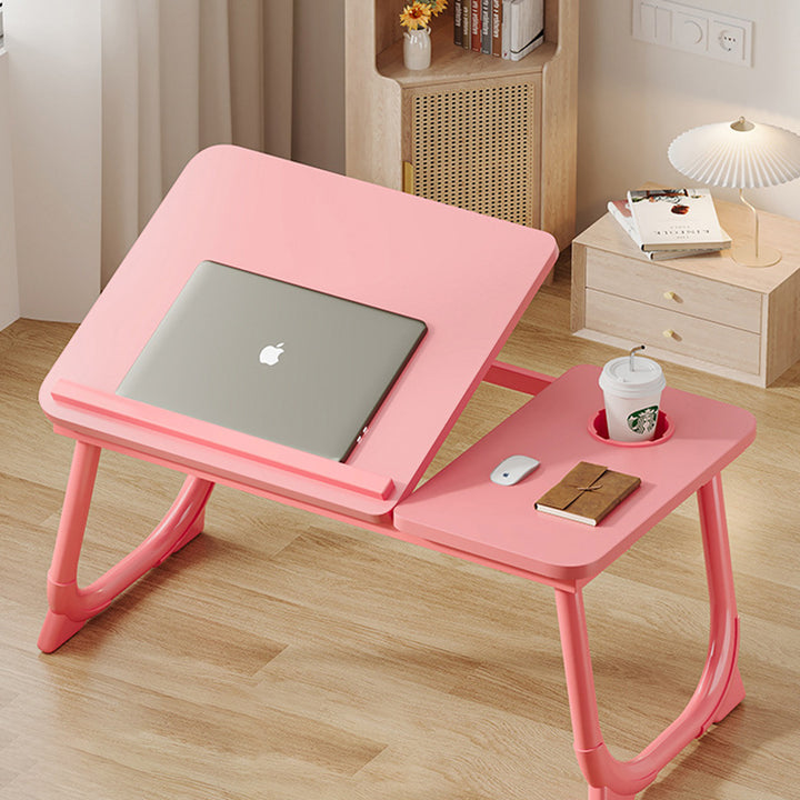 Moderner Art Deco MDF Kohlenstoffstahl Abgerundeter Rechteckiger Klappbarer Nachttisch 1-stufig für das Schlafzimmer 