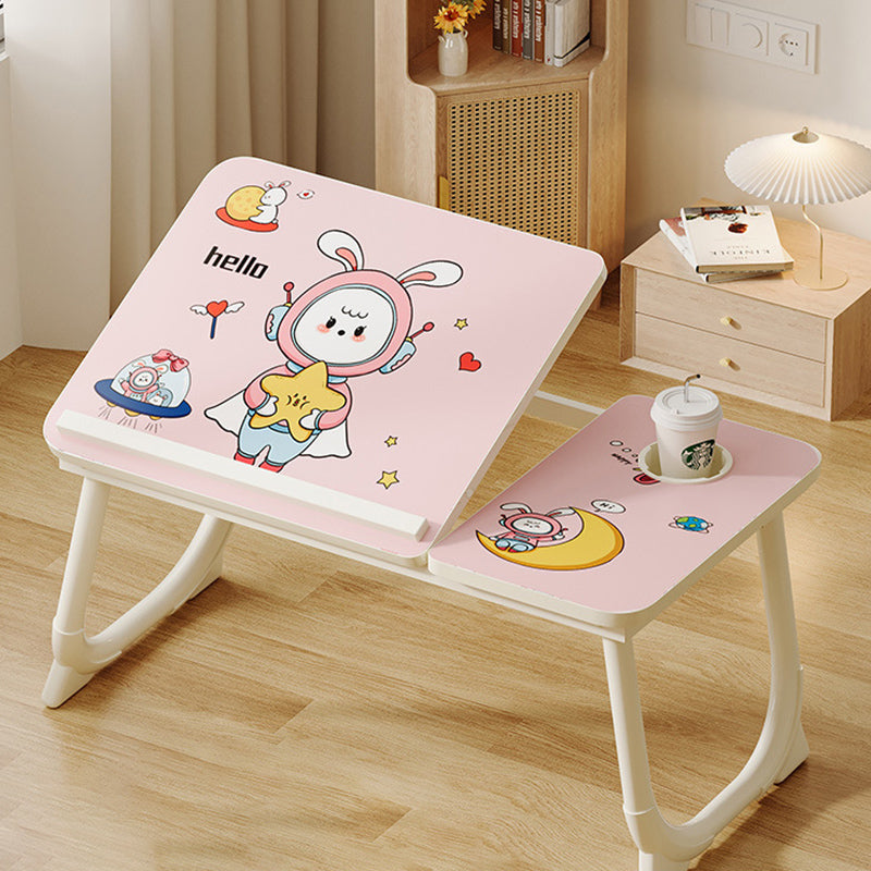 Moderner Art Deco MDF Kohlenstoffstahl Abgerundeter Rechteckiger Klappbarer Nachttisch 1-stufig für das Schlafzimmer 