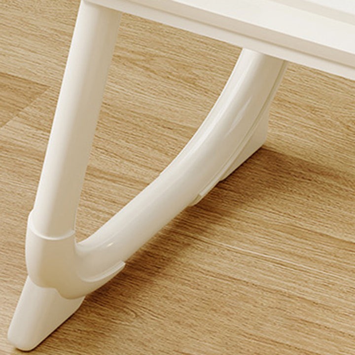 Moderner Art Deco MDF Kohlenstoffstahl Abgerundeter Rechteckiger Klappbarer Nachttisch 1-stufig für das Schlafzimmer 