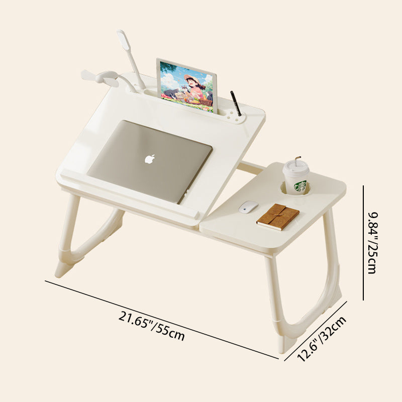 Moderner Art Deco MDF Kohlenstoffstahl Abgerundeter Rechteckiger Klappbarer Nachttisch 1-stufig für das Schlafzimmer 