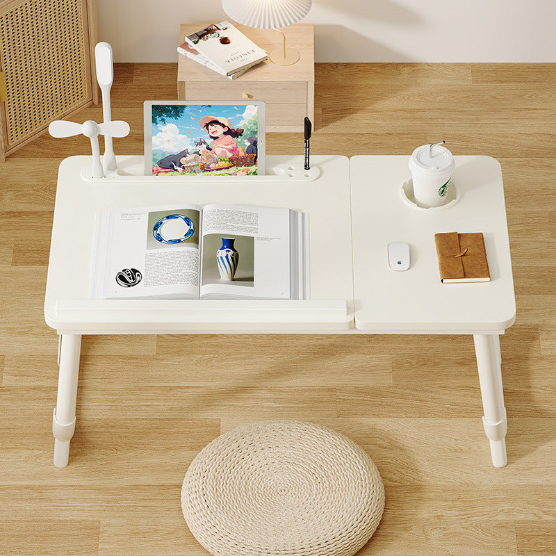 Moderner Art Deco MDF Kohlenstoffstahl Abgerundeter Rechteckiger Klappbarer Nachttisch 1-stufig für das Schlafzimmer 
