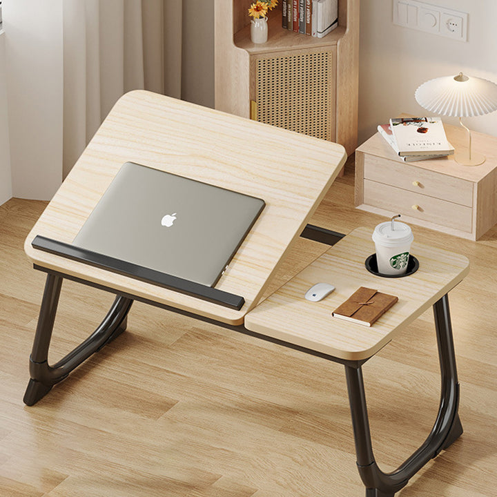 Moderner Art Deco MDF Kohlenstoffstahl Abgerundeter Rechteckiger Klappbarer Nachttisch 1-stufig für das Schlafzimmer 