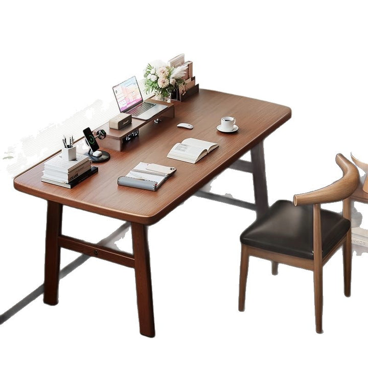 Table à manger rectangulaire arrondie en MDF et fer au style vintage traditionnel pour 4 à 6 places 