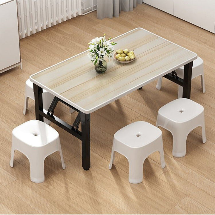 Contemporary Scandinavian MDF Iron Rectangular Side Table 1 Tier For Living Room