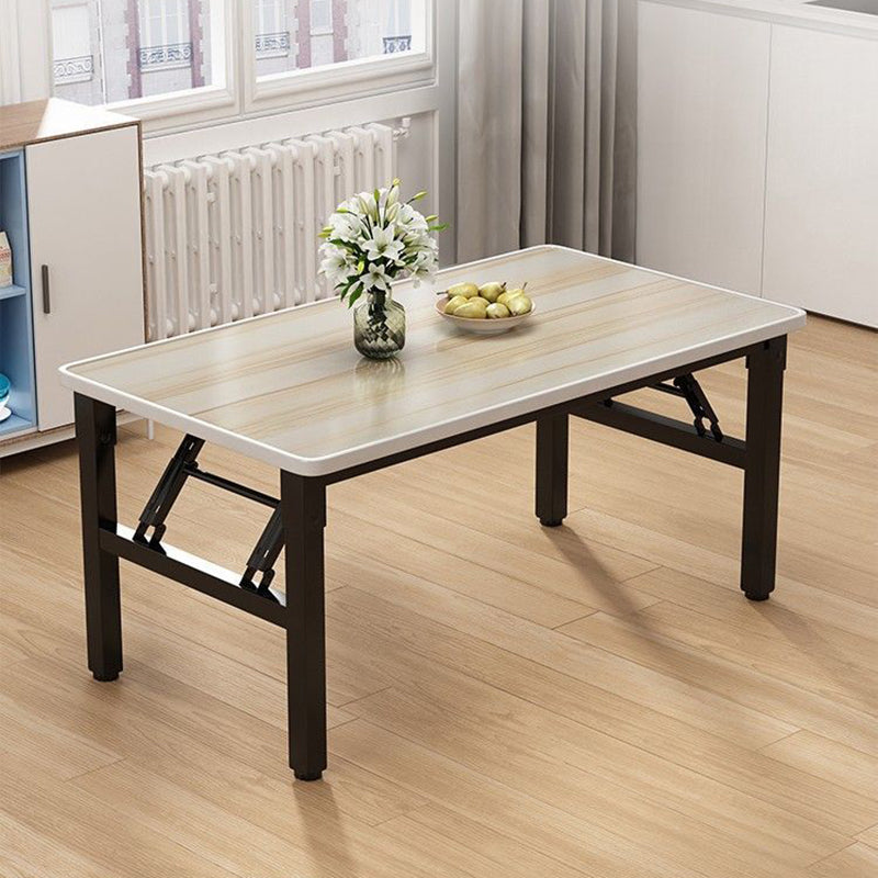 Contemporary Scandinavian MDF Iron Rectangular Side Table 1 Tier For Living Room