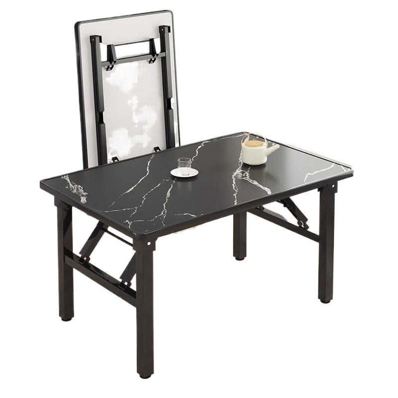 Contemporary Scandinavian MDF Iron Rectangular Side Table 1 Tier For Living Room