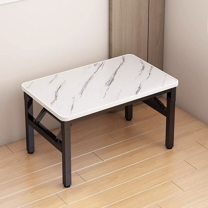 Contemporary Scandinavian MDF Iron Rectangular Side Table 1 Tier For Living Room
