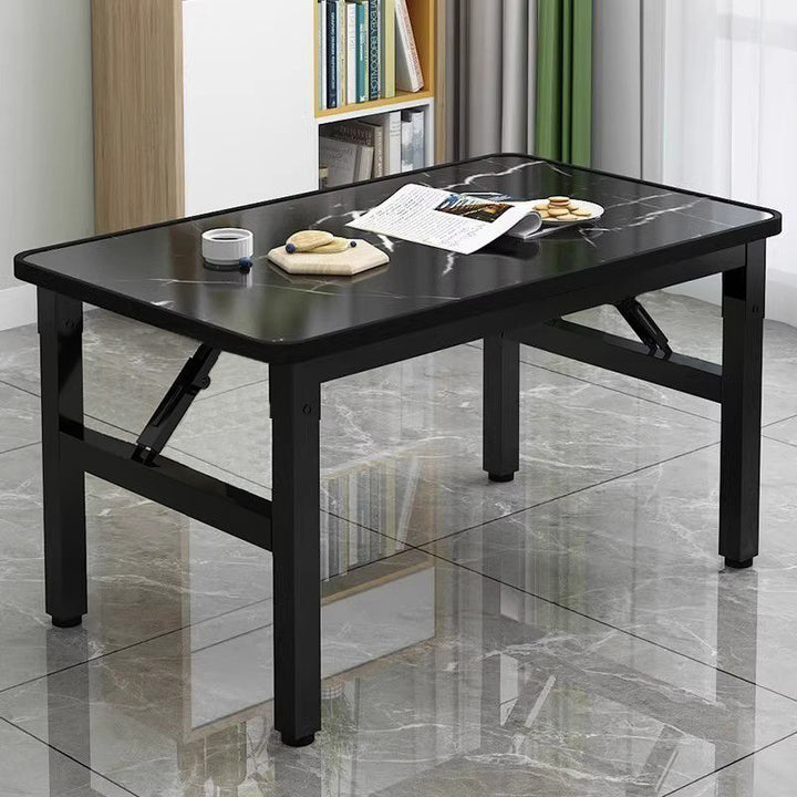 Contemporary Scandinavian MDF Iron Rectangular Side Table 1 Tier For Living Room