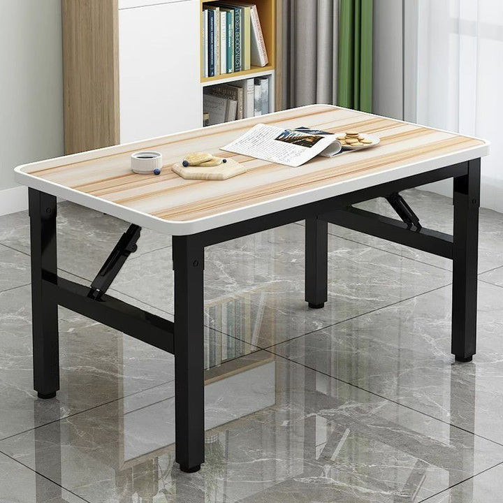 Contemporary Scandinavian MDF Iron Rectangular Side Table 1 Tier For Living Room