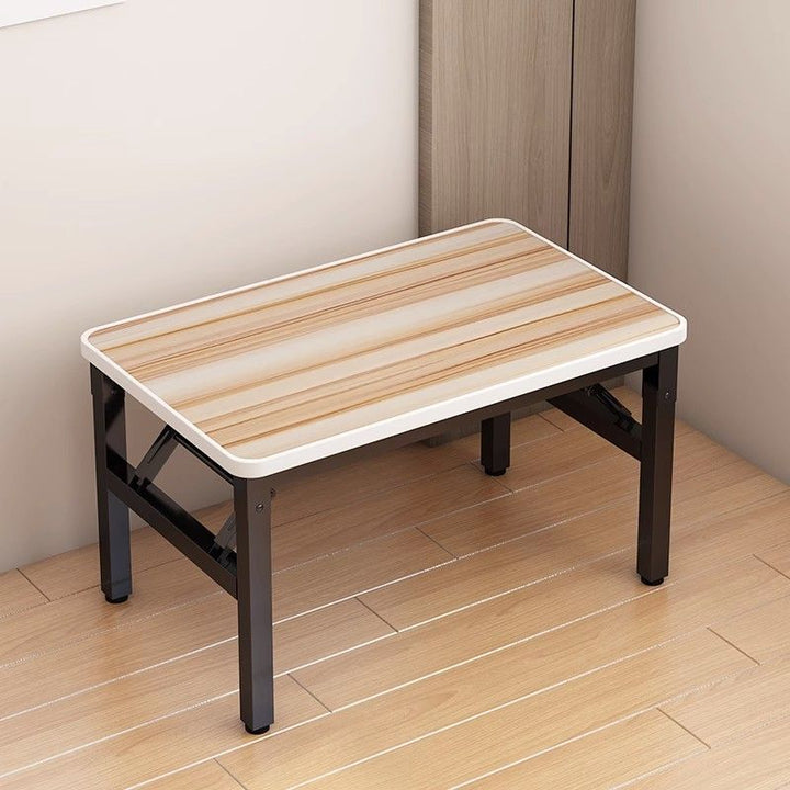 Contemporary Scandinavian MDF Iron Rectangular Side Table 1 Tier For Living Room
