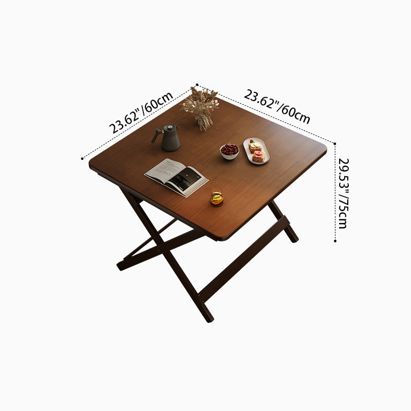 Table à manger rectangulaire ou carrée pliante en bois d&