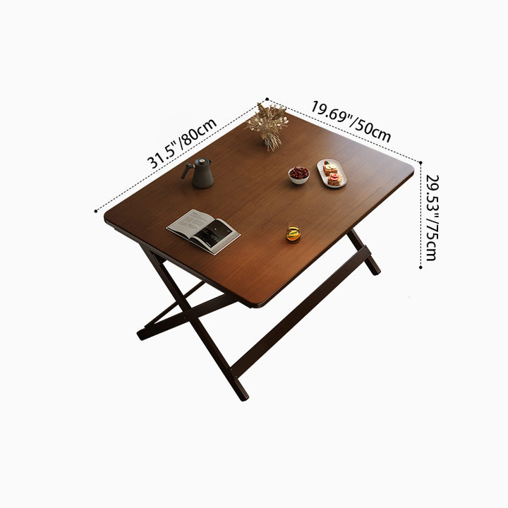 Table à manger rectangulaire ou carrée pliante en bois d&