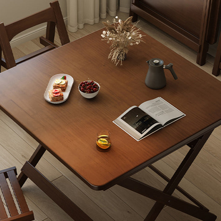 Table à manger rectangulaire ou carrée pliante en bois d&