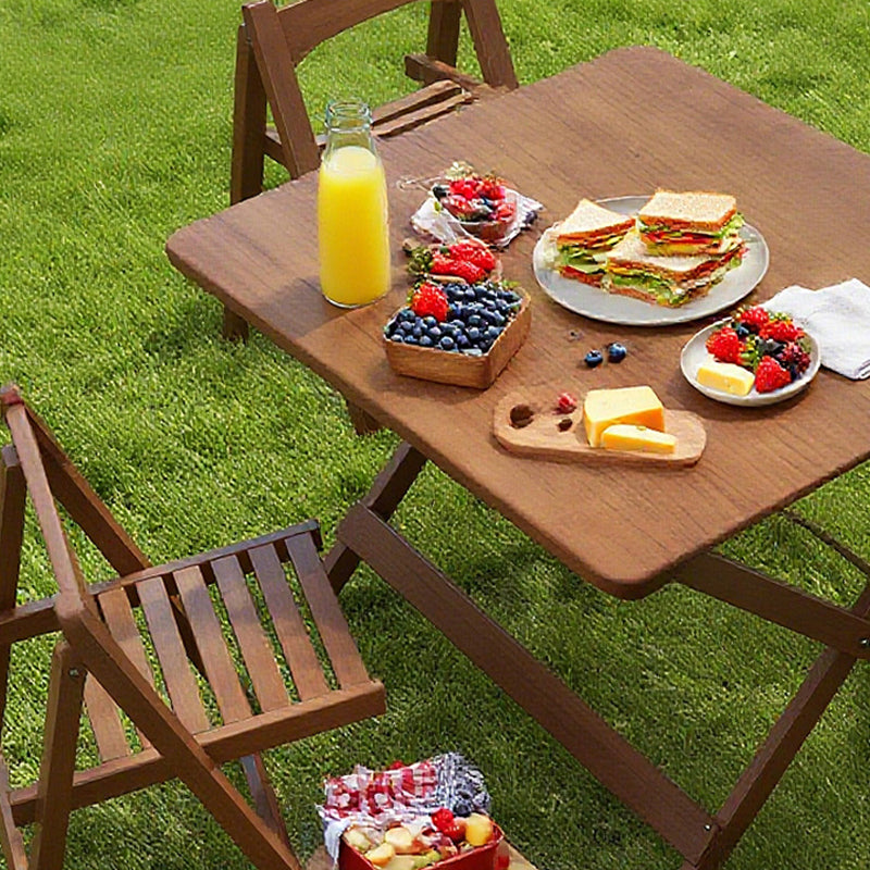 Table à manger rectangulaire ou carrée pliante en bois d&