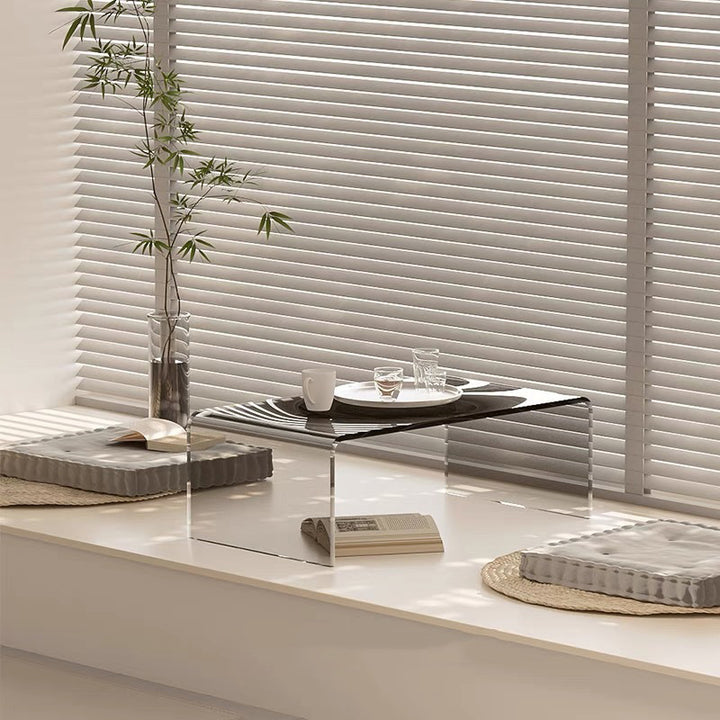 Traditioneller japanischer rechteckiger Couchtisch aus Acryl mit 1 Ebene für das Wohnzimmer 