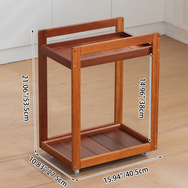 Étagère de rangement mobile rectangulaire en contreplaqué et bois massif au style vintage traditionnel, à 2/3/4 niveaux pour le salon 