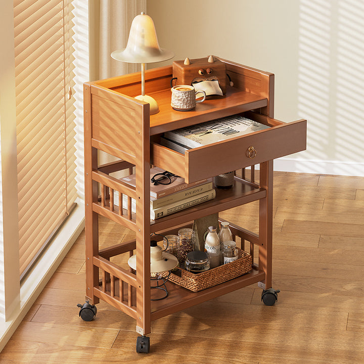 Étagère de rangement mobile carrée 2/3 niveaux en bambou et MDF, style minimaliste moderne pour salon 