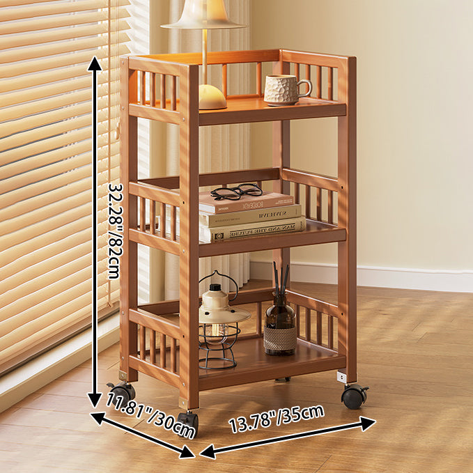 Étagère de rangement mobile carrée 2/3 niveaux en bambou et MDF, style minimaliste moderne pour salon 