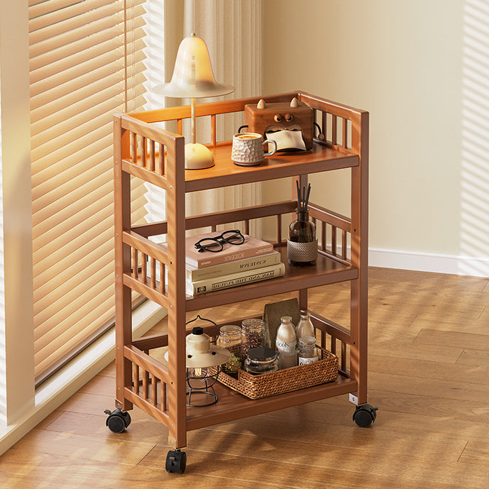 Étagère de rangement mobile carrée 2/3 niveaux en bambou et MDF, style minimaliste moderne pour salon 
