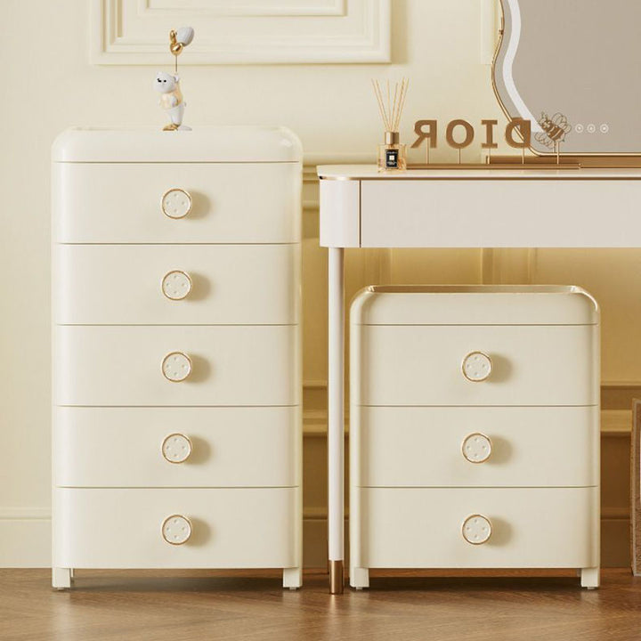 Modern Minimalist PP Rounded Square Storage Cabinet 3/4/5/6 Drawers Living Room