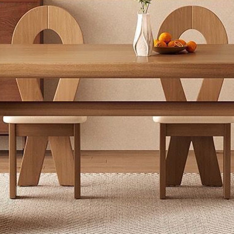 Traditional French Pine Wood Long Oval Square Coffee Table 1-Tier For Living Room