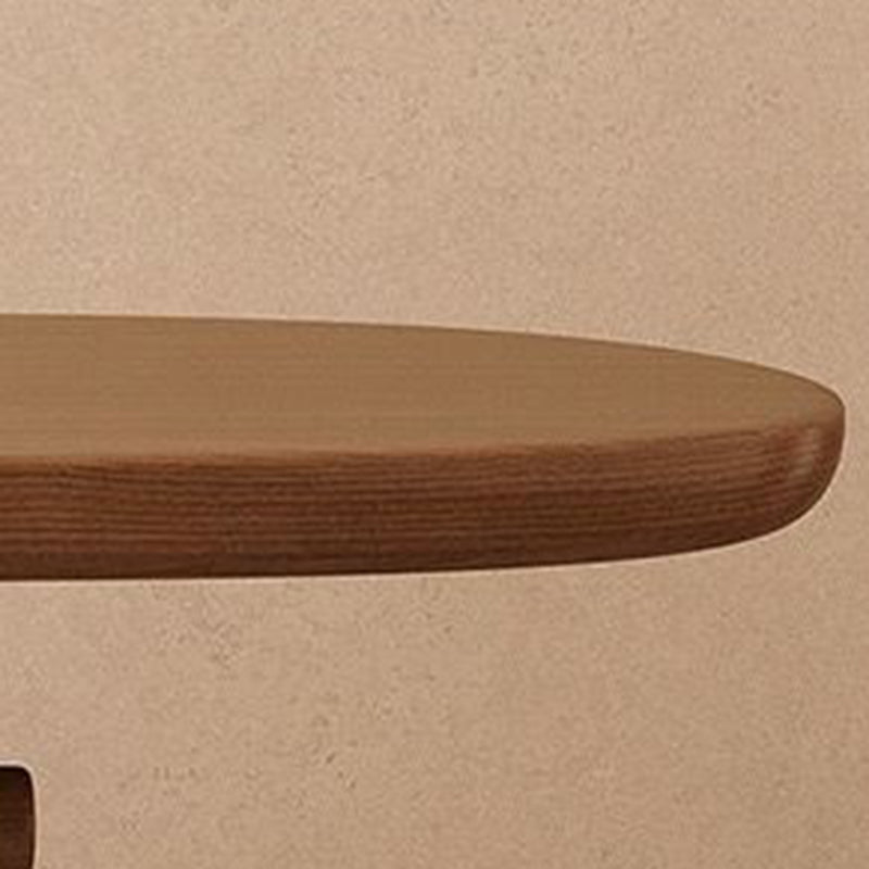 Traditional French Pine Wood Long Oval Square Coffee Table 1-Tier For Living Room