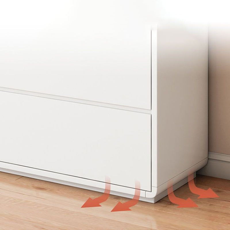 Moderner minimalistischer Holzpaneele Metall abgerundetes Quadrat Rechteck Aufbewahrungsschrank mit 3 Schubladen für das Wohnzimmer 