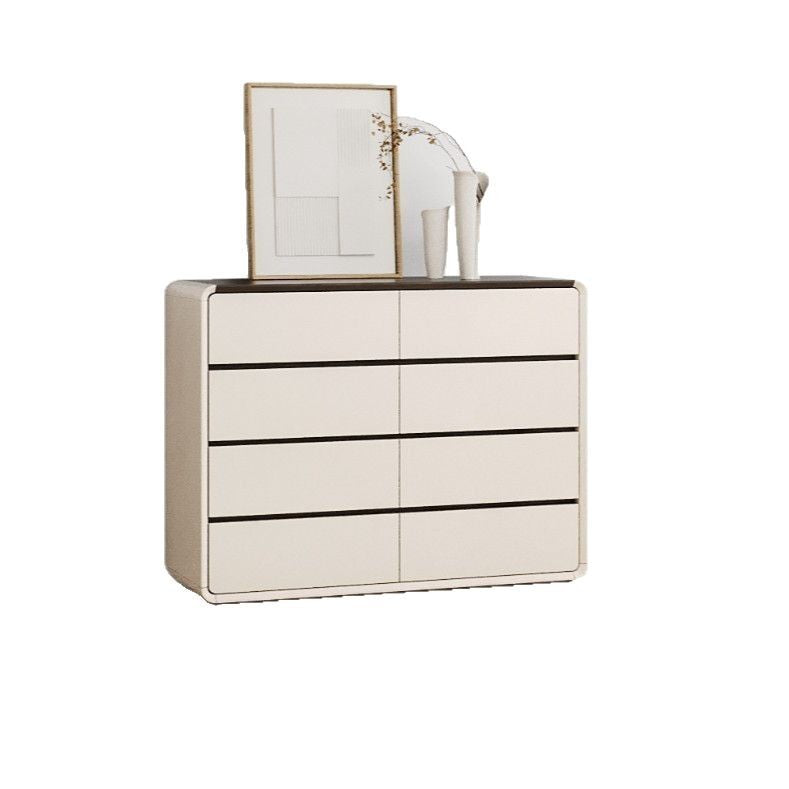 Traditional French Solid Wood Particle Board Pine Rounded Rectangular Storage Cabinet 2/5/6 Drawers For Living Room