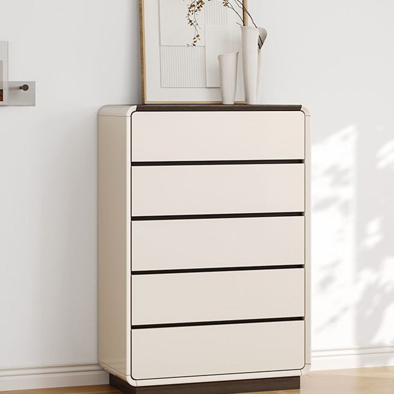 Traditional French Solid Wood Particle Board Pine Rounded Rectangular Storage Cabinet 2/5/6 Drawers For Living Room