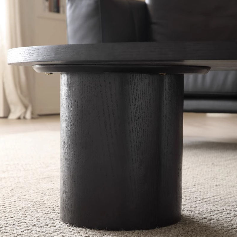 Traditional French Sintered Stone Solid Wood Veneer Round Rectangular Coffee Table With 1-Tier For Living Room
