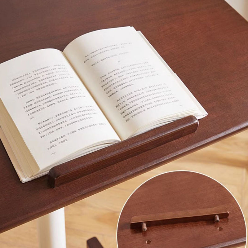 Traditional Chinese Rubber Wood Height-Adjustable Movable Rectangular Side Table With 1 Tier For Living Room