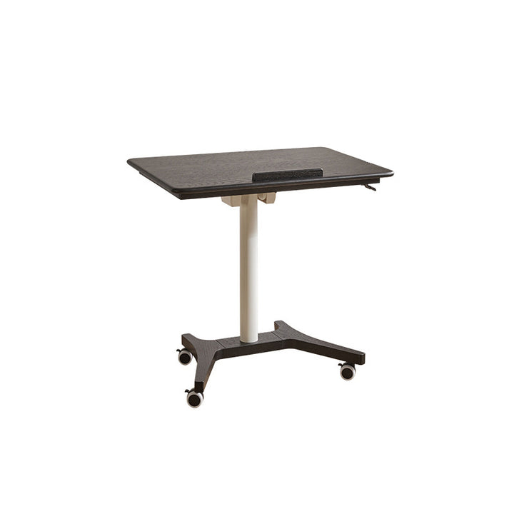 Traditional Chinese Rubber Wood Height-Adjustable Movable Rectangular Side Table With 1 Tier For Living Room