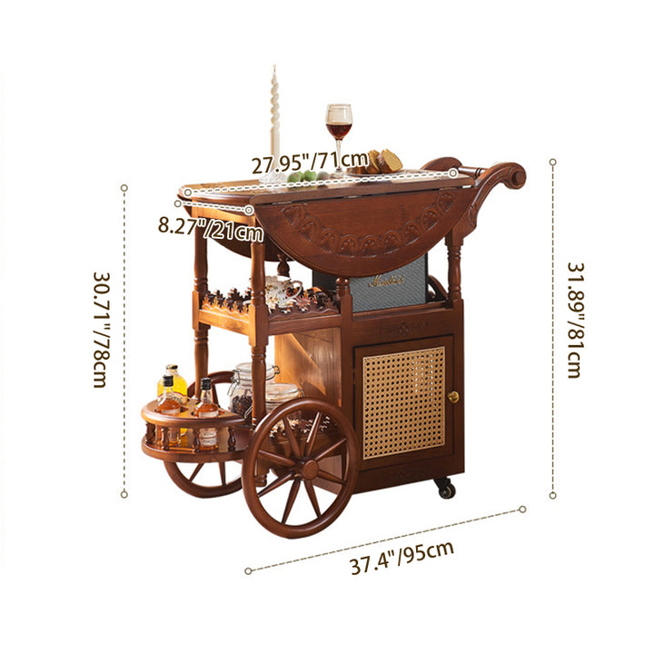 Table basse rectangulaire traditionnelle vintage en bois de frêne et rotin sculpté avec 3 niveaux pour salon 