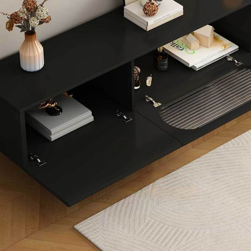 Table basse rectangulaire en bois d’ingénierie, verre et arche de style français traditionnel avec 2 tiroirs pour salon 