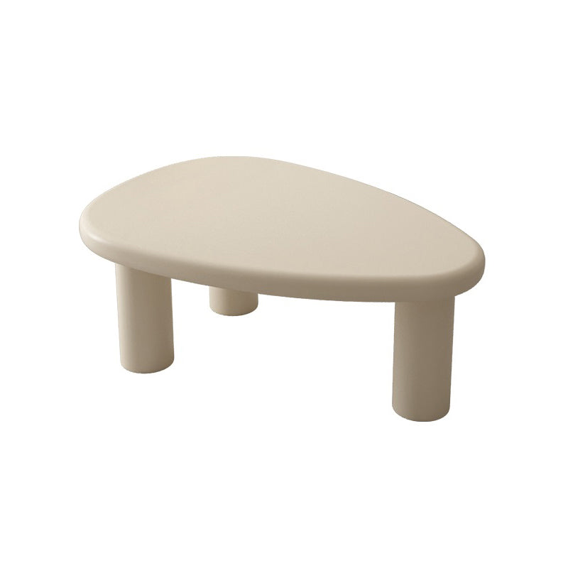 Table basse ronde triangulaire en bois d’ingénierie de style français traditionnel avec 1 niveau pour salon 