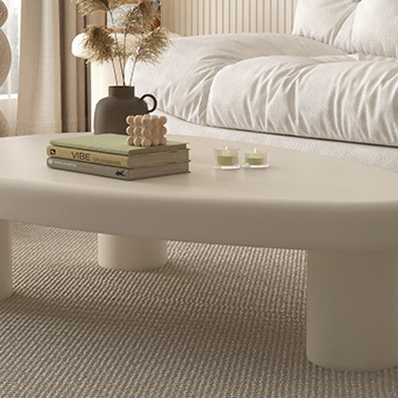 Table basse ronde triangulaire en bois d’ingénierie de style français traditionnel avec 1 niveau pour salon 